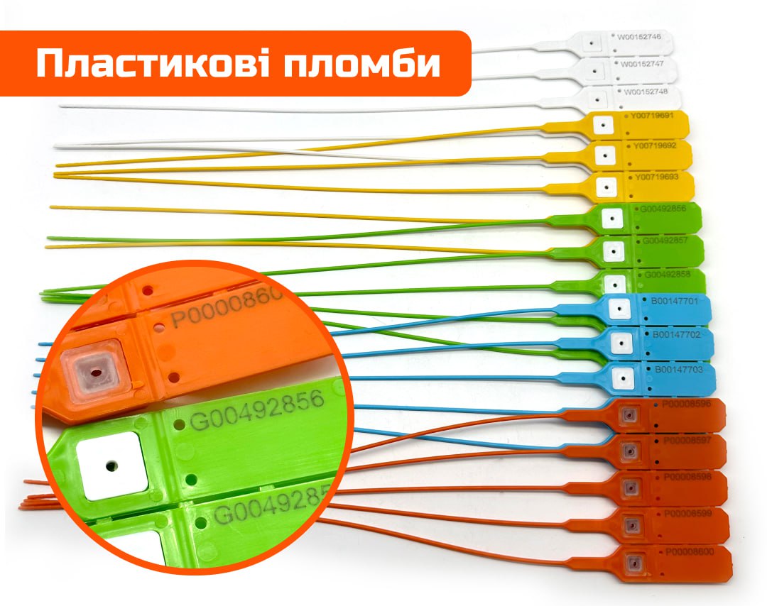 Пластиковые номерные пломбы-хомуты
